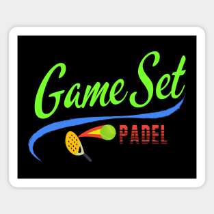 Game Set Padel-Typography Padel Tennis Lover Gift Magnet